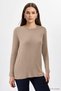 Crew Neck Slit Tunic 8229A Mink - 2
