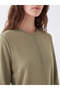 Khaki Soft Touch Women's Sweatshirt Tunic - 3