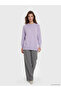 Lilac Crew Neck Women's Knitwear Tunic - 2