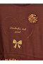 Brown Crew Neck Girl's Dress - 2