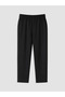 Black Elastic Waist Women's Trousers - 5
