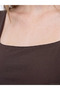 Brown Square Neck Gathered Bodycon Dress - 3
