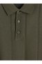 Khaki Polo Collar Soft Touch Men's Knitwear T-Shirt - 7