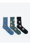 Mixed Patterned Men's Socks 3-Pack