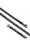 💎   Premium Shiny and Stylish King Men's 316L Steel Necklace 5mm 55cm 3183Eck026 - Black Color - 2