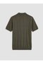 Khaki Polo Collar Soft Touch Men's Knitwear T-Shirt - 6