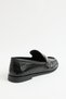 Loafer 2517 - Classic Leather Look Oval Toe Black Waterway Women's Loafer - 6
