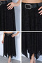 Black Women's Tulle Flog Skirt with Elastic Waist Belt - 5