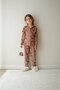 Girls' Teddy Bear Patterned Long Sleeve Pajama Set 3-Piece Buttoned Pajama Set