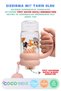 Cocosmile 1000ml Tumbler Charm Series Shiny Transparent Body With/Without Straw Detox Large Handle Plush Decorated Tritan Water Bottle with Charm and Silicone Straw Decoration - 5