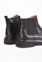 Genuine Leather Men's Chelsea Boots Elastic Thick Sole Casual Winter Cold Resistant Black - 7