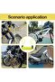 1.2m Motorcycle Disc Lock Reminder Cable, Reminder Spring Cable, Heavy-Duty Antitheft Security Sprin - 4