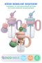 Cocosmile 1000ml Tumbler Charm Series Shiny Transparent Body With/Without Straw Detox Large Handle Plush Decorated Tritan Water Bottle with Charm and Silicone Straw Decoration - 8