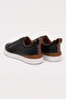 Men's Black Leather Sneaker Shoes - 4