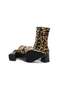 Animal Patterned Pointed Toe Ankle Women's Heeled Boots - 6