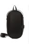 Black Biker Cross Shoulder and Waist Bag Hard Shell Design with Double Direction Strap - 4