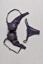 Tangali Capless Balenli̇ Brode Bra Set - Purple - 2