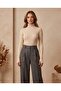 Turtleneck Knit Sweater with Finger Detail - 3