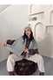 Women's Hand-Knitted Look Beanie & Shoulder Shawl Scarf Set - 3