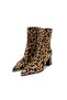 Animal Patterned Pointed Toe Ankle Women's Heeled Boots - 2