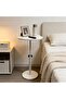 Cloud Small Coffee Table, Cute White Bear Side Table with Height Adjustable, Sofa End Table for Snac - 4