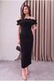 Madonna Collar Off Shoulder Detailed Evening Dress Graduation Dress