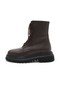 Brown Lace-Up Serrated Sole Women's Boots - 2