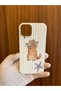 iPhone 13/14 Cat Printed Velvet Inside Launch Silicone Phone Case (White Case) - 7