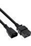 كابل محول إنلاين 16659H - IEC 320 EN 60320 ° C14 إلى C19، 3 × 1.5 مم²، 10 متر، كحد أقصى. 10 أ 3 م أسود