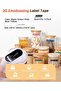 3D E975 Embossed Label Tape 3/8"(9mm) - Plastic Self-Adhesive Embossing Label, Compatible with Phome - 2