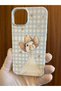 iPhone 13/14 Cowboy Duck Printed Velvet Inside Launch Silicone Phone Case (White Case)