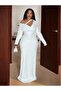 Rochie maxi, albă - 1XL - 3