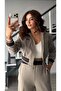 Mink bomber jacket-pant set - 2