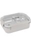 700ml Lunch Box RF12118 Rectangular Tiffin with Transparent Lid and 3 Compartments Removab - 2