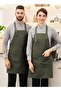 مريلة طهاة، قطعة واحدة من مريلة المطبخ للطهي مع أحزمة قابلة للتعديل وجيوب كبيرة، قماش كانفاس C - 6