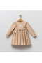 Baby Cotton Self-Textured Knitted Crepe Fabric Dress - 2