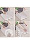 Stackable Drawer Storage Organizer, 5 Pack Plastic Cabinet Boxes, Foldable Closet Wardrobe Basket, L - 6