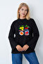 Fruit Printed Wide-Sleeved Body Suit Suitable for Hijab Wear - 2