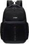 19" Professional Laptop Backpack with USB Charging Port Trolley Webbing and Multiple Compar