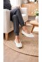 Women's White Sherpa Furry Bowknot Casual Ballerinas 1 cm Byndsharp01 - 4