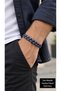 Morlisse Indigobraid Navy Blue Leather Men's Bracelet - Double Braid Minimal