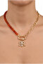 Steel Necklace with Eye Figure and Zircon Stone - 4