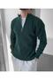 3-Pack Men's Stand Collar Long Sleeve Zippered Knit Sweater - 4