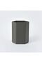 Hexagonal Desktop Organizer, Dark Gray Storage Container for Pens and Brushes, Space-Saving Office a