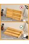 Cabinet Organizer Shelf Bamboo Expandable Spice Rack Organizer 3 Tier Kitchen Display Shelf for Pant - 3