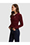 Burgundy Slim Fit V-Neck Sweater 50331474-Vr014 - 3