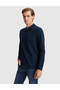 Navy Blue Slim Fit Basic Sweatshirt 50334013-Vr033 - 3