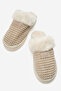 Women's Plush Knitwear with Fur Inside, Lightweight, Thick Sole, Comfortable Slippers - 4