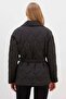Waterway Patterned Belted Quilted Coat - 8