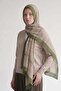 Green Striped Muslin Shawl - 2
